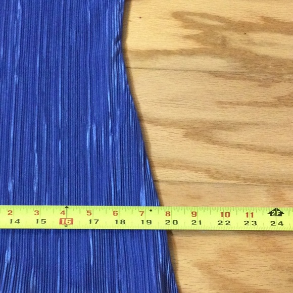 10 Connected Apparel periwinkle blue pleat ruffle dress - Picture 12 of 16